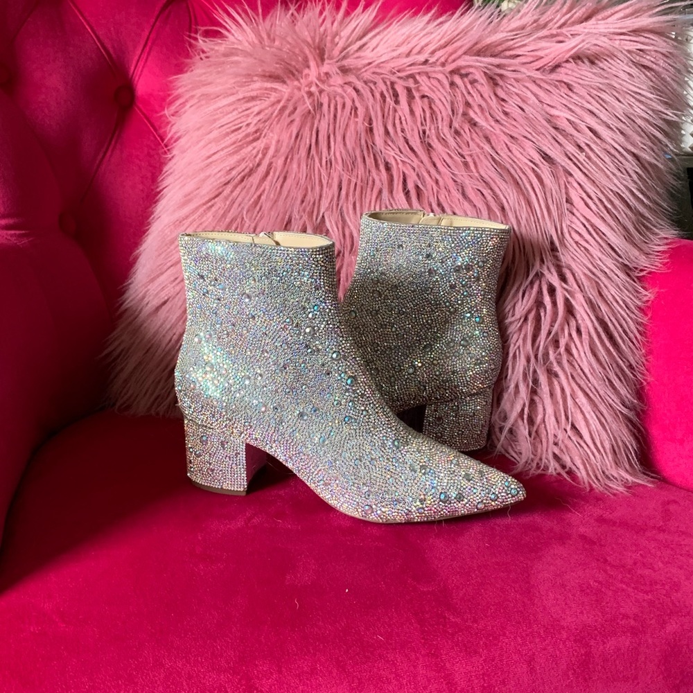 Betsey Johnson diamonds booties